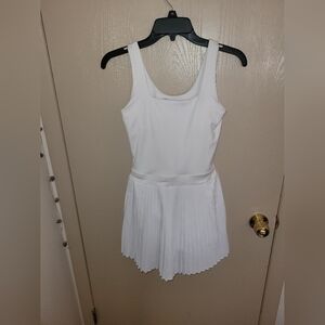 All In Motion White Pleated Mini Dress With Shorts Womens Size XS Preppy Tennis
